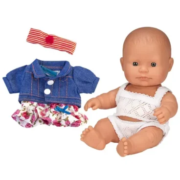 Boneca - Bebé Europeu Menina com Roupa