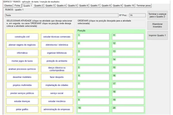 RUMOS - Inventário de Preferências Vocacionais