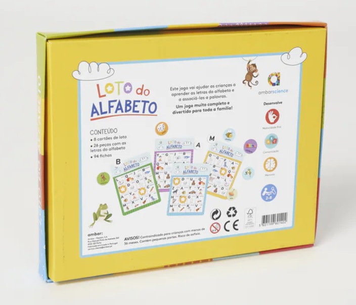 Aprenda o Alfabeto Jogo Pedagógico Educativo Loto das Letras