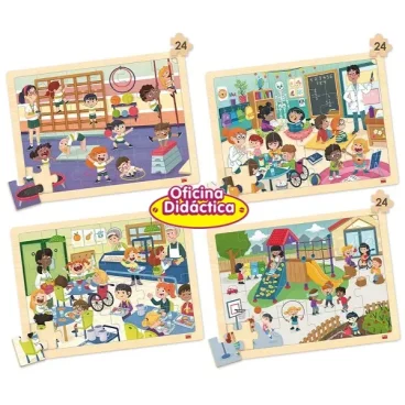 Conjunto de 4 Puzzles – A Minha Escola Inclusiva
