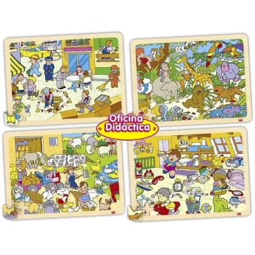 Conjunto de 4 Puzzles - Locais