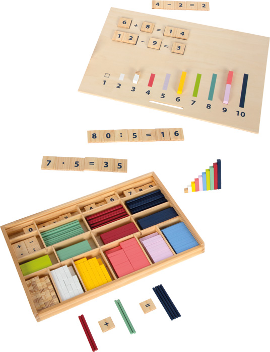 Kit de Barras de Cuisenaire com Números