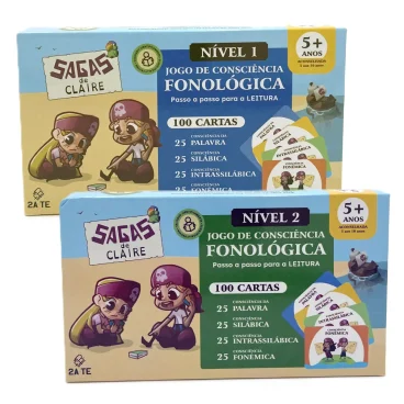 Sagas de Claire - 100 Cartas (NÍVEIS 1 ou 2 - Consciência Fonológica)